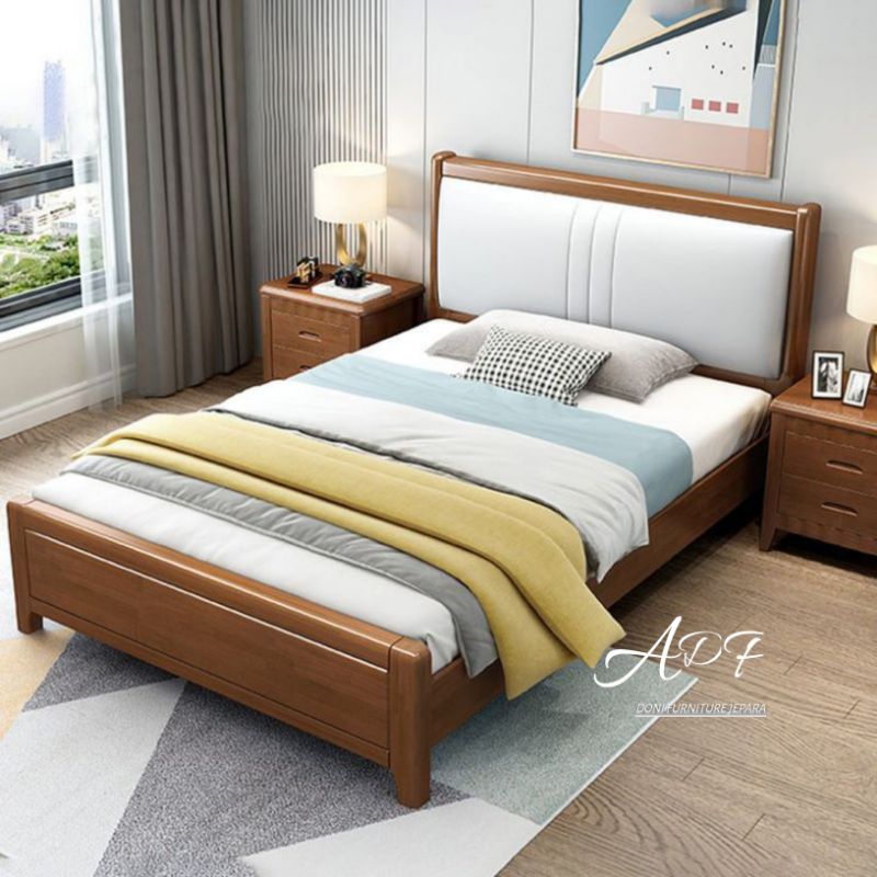 Dipan minimalis Tempat Tidur Kayu Jati Perhutani