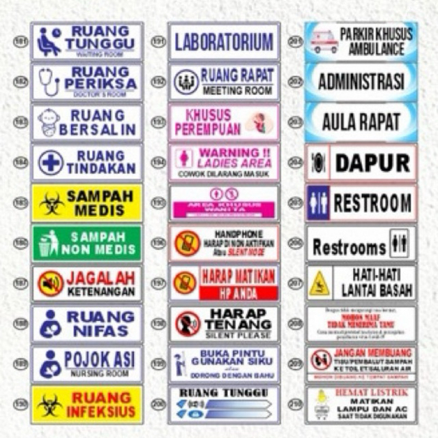 

Sign Akrilik Custom Papan Petunjuk Custom