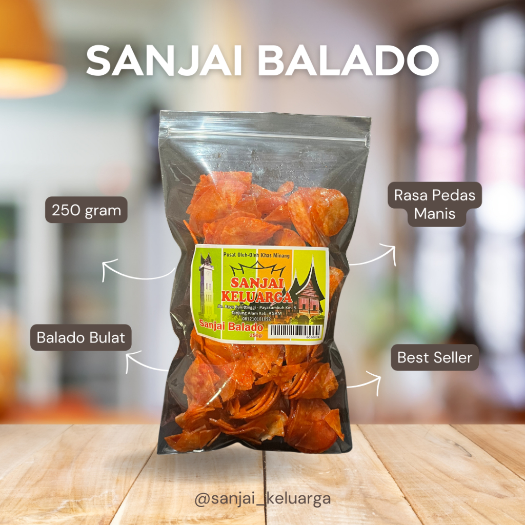 

Keripik / Sanjai Balado Bulat Keluarga 250 gram