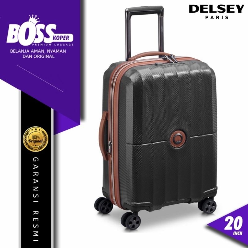 Koper 20 Inch DELSEY Hardcase Cabin Expandable/Bisa Diperbesar TSA Original