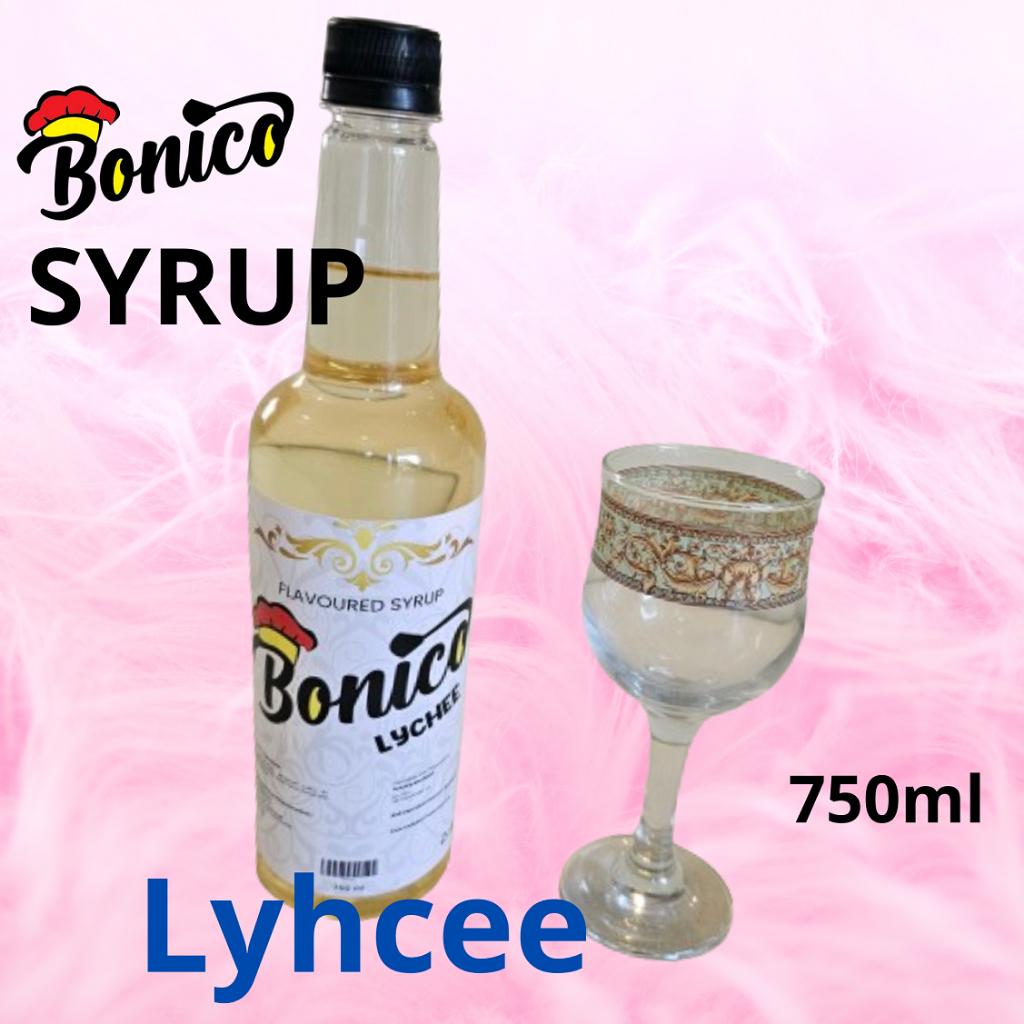 

LYCHEE BONICO Premium Flavored Drink Syrup 750ml LECI minuman cafe LECY