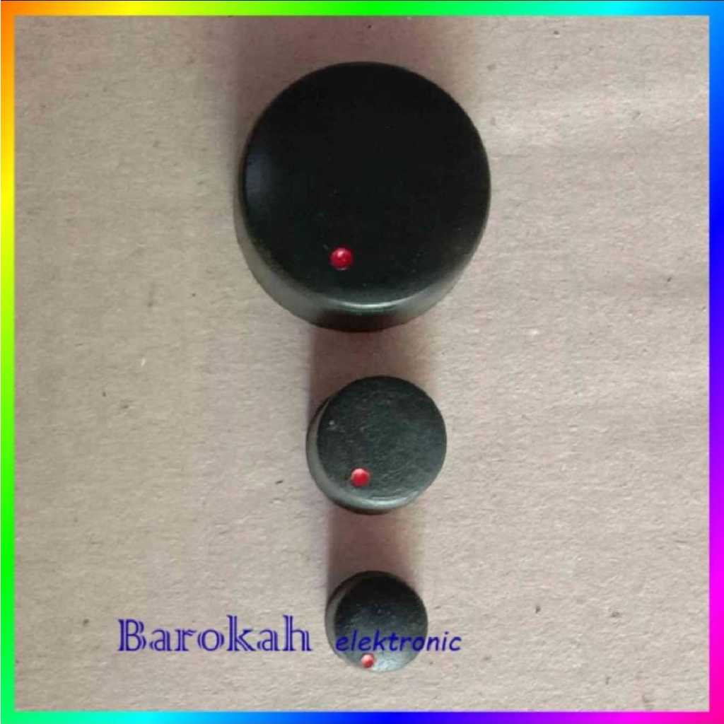 10pcs Knop ampli Potensio PVC Hitam 14mm 20mm 40mm Kenop Panel Kecil sedang Besar