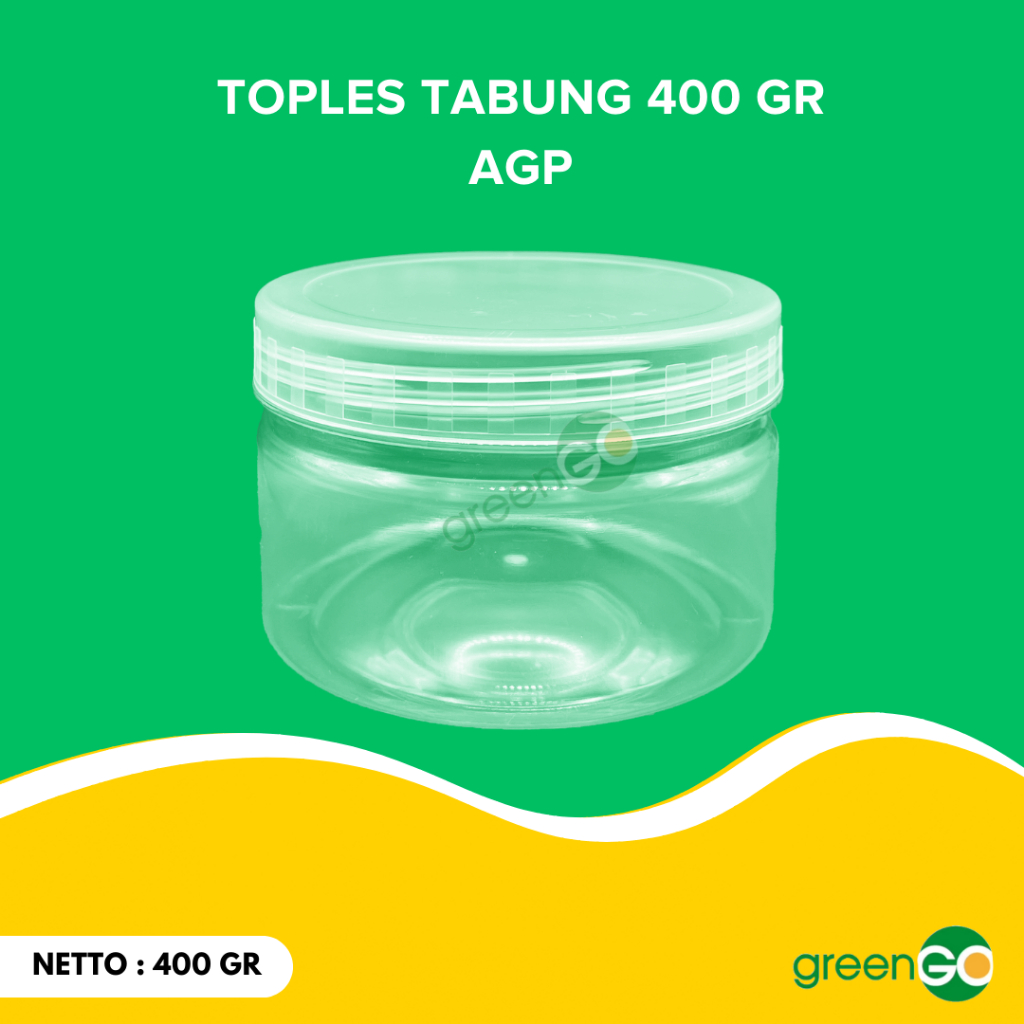 TOPLES TABUNG 400 GR TOPLES KECIL BENING PLASTIK TEBAL JAR TABUNG KECIL