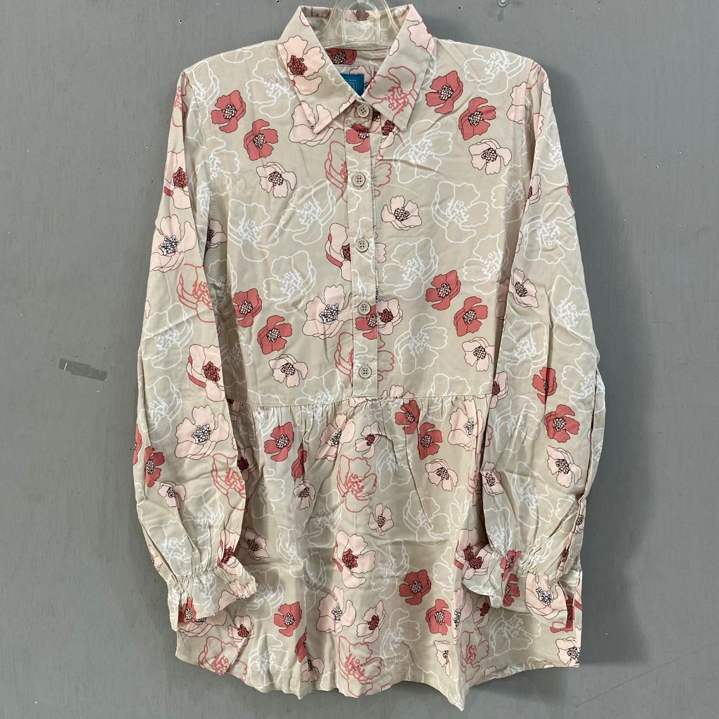 BLUS/BLOUSE WANITA BUNGA-BUNGA MCB LADIES 5503043 LENGAN PANJANG