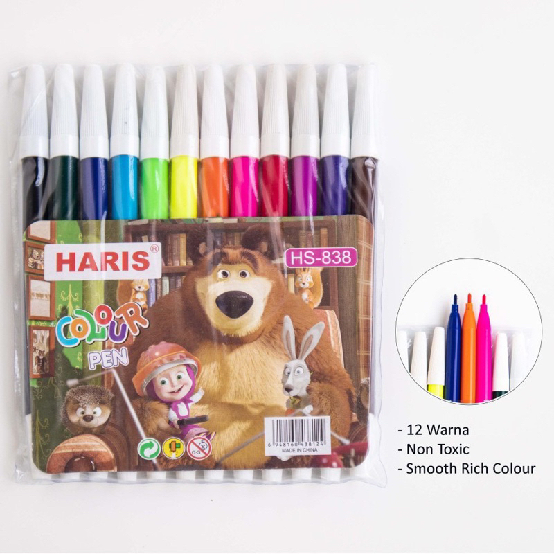 

[ISI 12 WARNA] SPIDOL SET 12 WARNA COLOR PEN ANAK ANAK TERMURAH