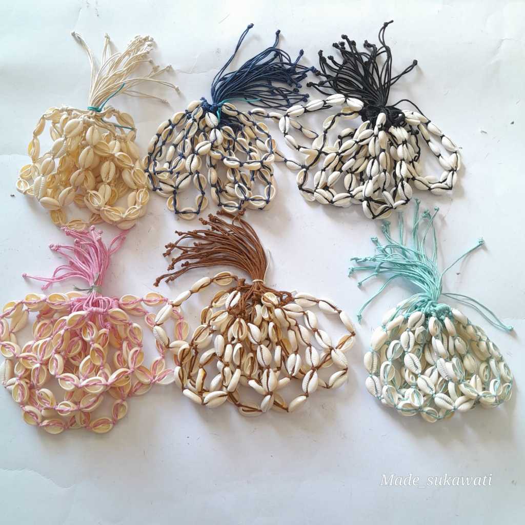 1 Set Kalung Dan Gelang Kerang Kerajinan Bali