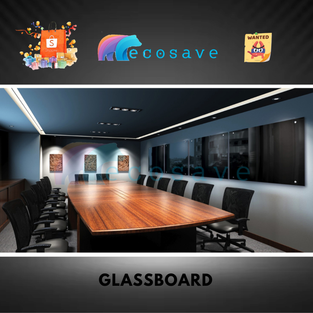 

Black Glassboard Non Magnetic Papan Tulis Kaca Hitam Glass Board Whiteboard Kaca Gantung Black Board Dinding 60x90 90x120 90x180 100x140 100x200 120x180 120x200 120x240 cm