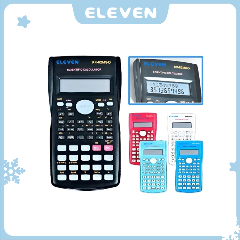 

ELEVEN Calculator Ilmiah 240, Kalkulator Fungsi, Calculator 3 Warna