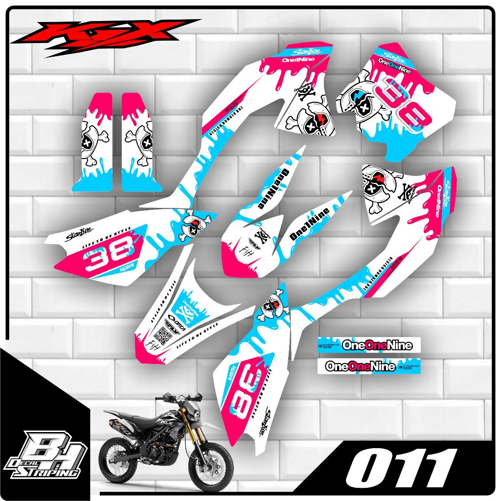 DECAL STIKER KLX BF - DECAL KAWASAKI KLX BF PREMIUM FULLBODY. BHS-011