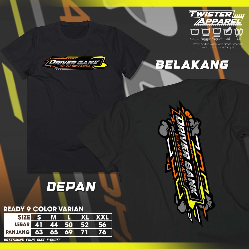 Kaos Driver Gank Salam Satu Aspal Baju Racing Driver Muda Sopir Truk Canter Mania - TWA268