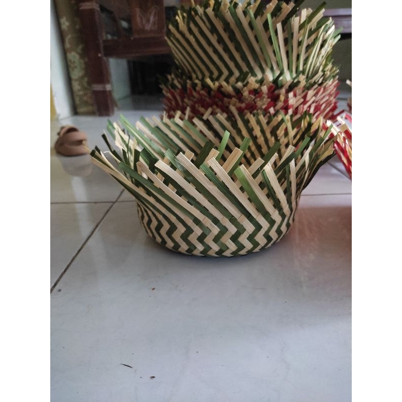 Anyaman bambu bokor bahan