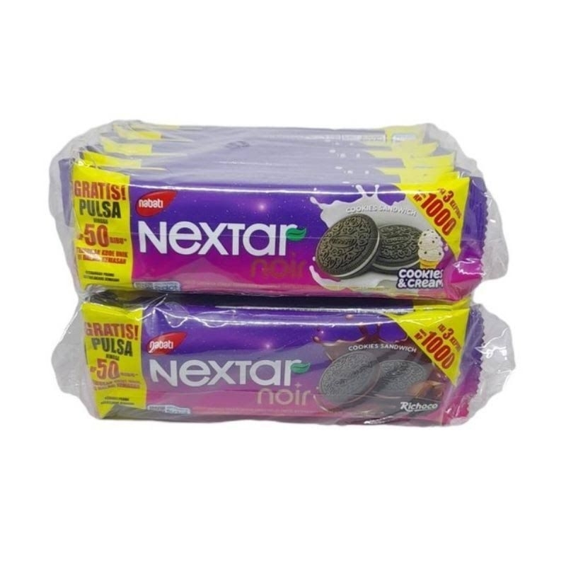 

NEXTAR NOIR COOKIEZ N CREAM | COKELAT | KEJU NETTO 10 PCS