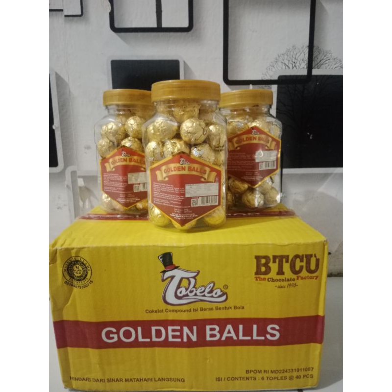 

cokelat tabelo golden balls 1 toples isi 40pcs