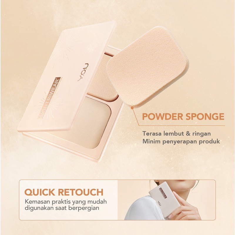 Y.O.U Noutriwear+ Silky Pressed Foundation | Two Way Cake | Bedak Padat BY YOU