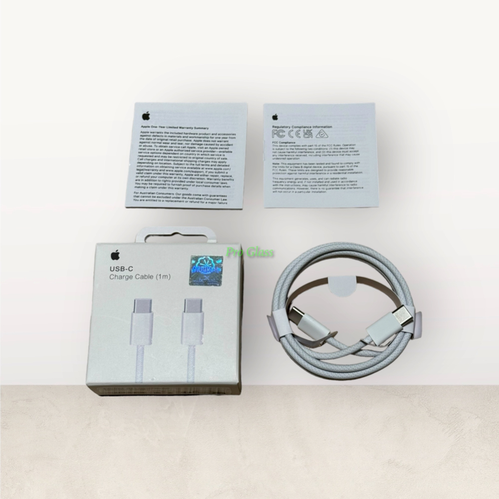 Kabel Data USB Type C to Type C 60W Original Iphone 15 Series Braided Woven Kabel Charger Ori