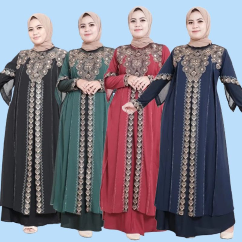 Abaya Turkey Warna Hitam Navy Merah Hijau Terbaru