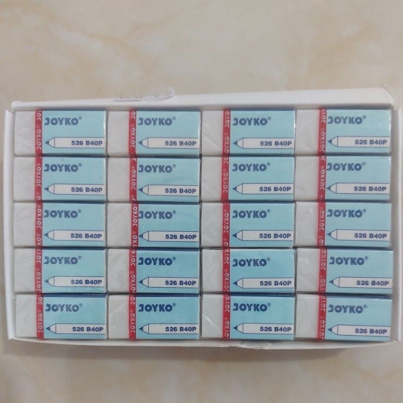 

Penghapus Joyko Kecil Putih/ Stip/ Penghapus/ Eraser Joyko 526 B40P Putih ( PER PCS )