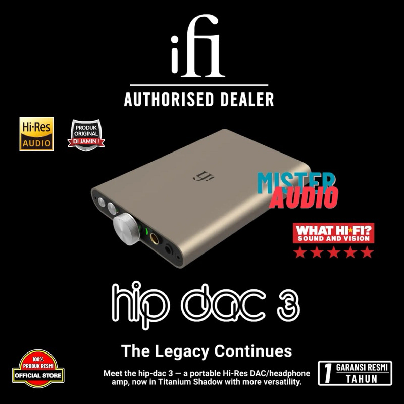 iFi Hip DAC 3 Portable Hi-Res USB DAC + Headphone Amplifier / DAC AMP