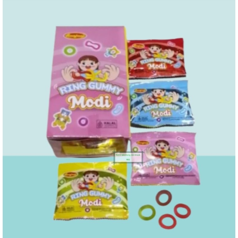 

Ranjani MODI RING Gummy Candy Permen Bentuk Cincin 1Pak isi 24 Pcs