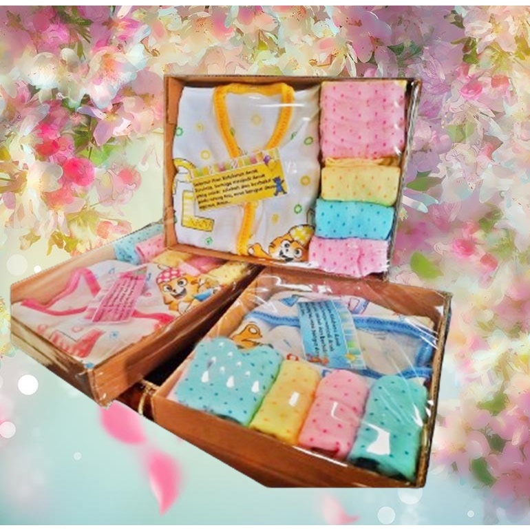 kado bayibaru lahir paket lahiran " 1 baju 4 celana roll panecake" perlengkapan bayi hampers bayi ka