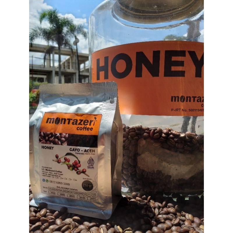 

kopi honey arabica gayo aceh 250gr biji roasted atau bubuk montazericoffee