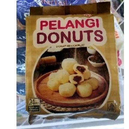 

donat pelangi isi coklat 24pc