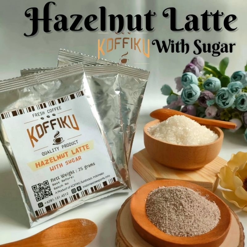 

KOFFIKU Hazelnut Latte with sugar kopi instan 25gram isi 10pcs