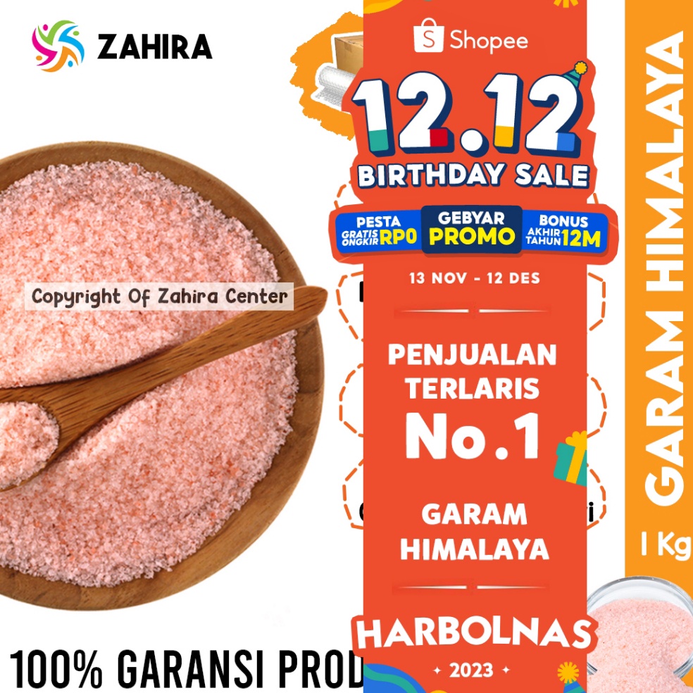 

New Stock Garam Himalaya Premium 1Kg Pure Super Fine Himsalt Original Asli Dari Pegunungan Himalaya MPASI