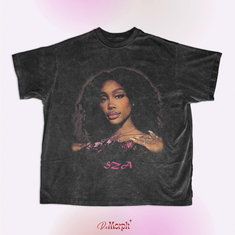 SZA COTTON T-SHIRT/ WASHED VINTAGE RAP BOOTLEG TEE