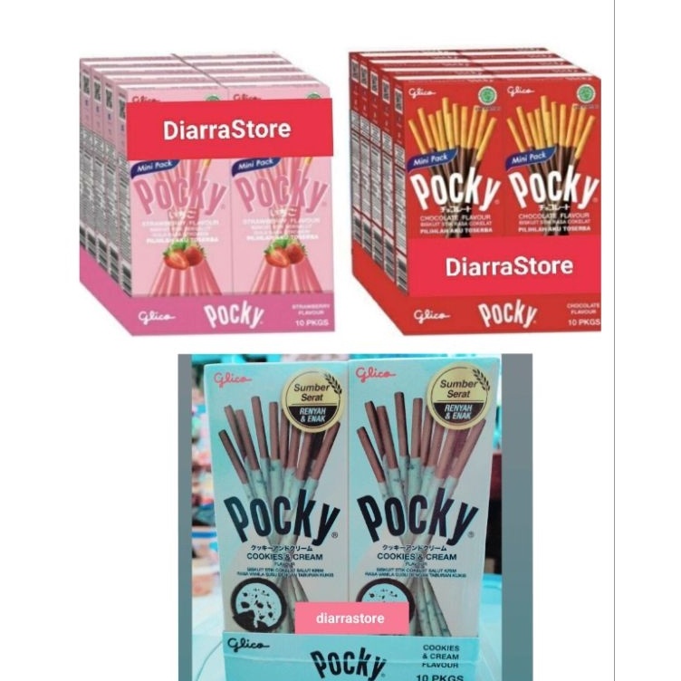 

Dijual Pocky 1 Box isi 1 Mini Stick Coklat 22gr Strawberry Cookies Cream Pejoy 2gr