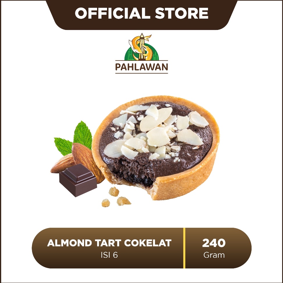 

Sale Oke Lapis Kukus Pahlawan Almond Tart Cokelat 6 Pcs