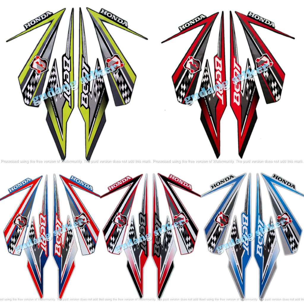 STRIPING STICKER MOTOR BEAT ESP 2018 SEPASANG STANDAR FULL SET