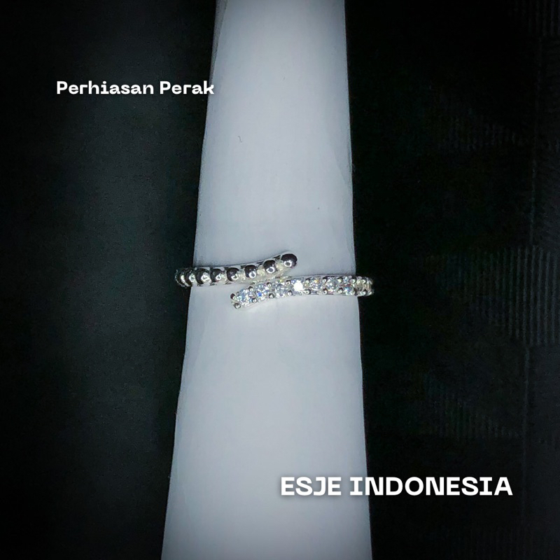 Cincin Permata Biji Aksesoris Perhiasan Perak Wanita - Esje Indonesia
