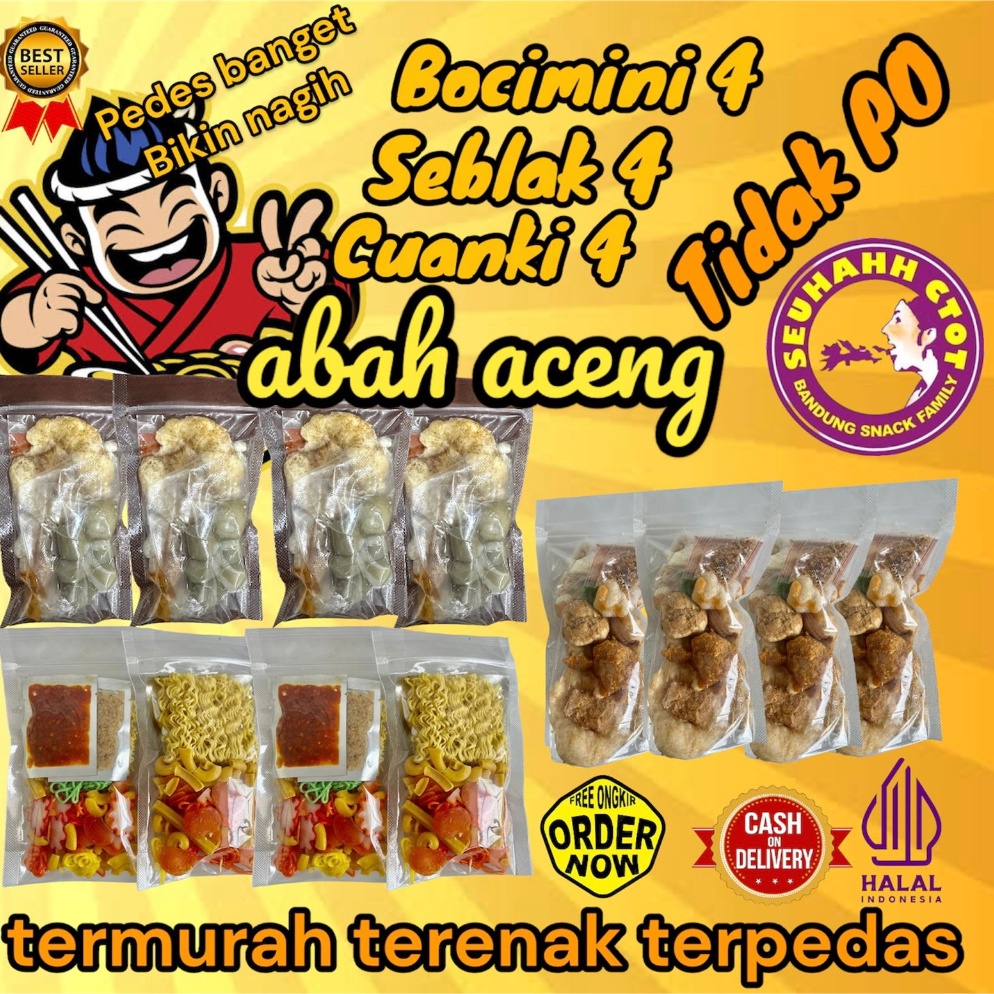

Lihat Disini MIX 4 BASO ACI 4 SEBLAK 4 CUANKI INSTAN ABAH ACENG