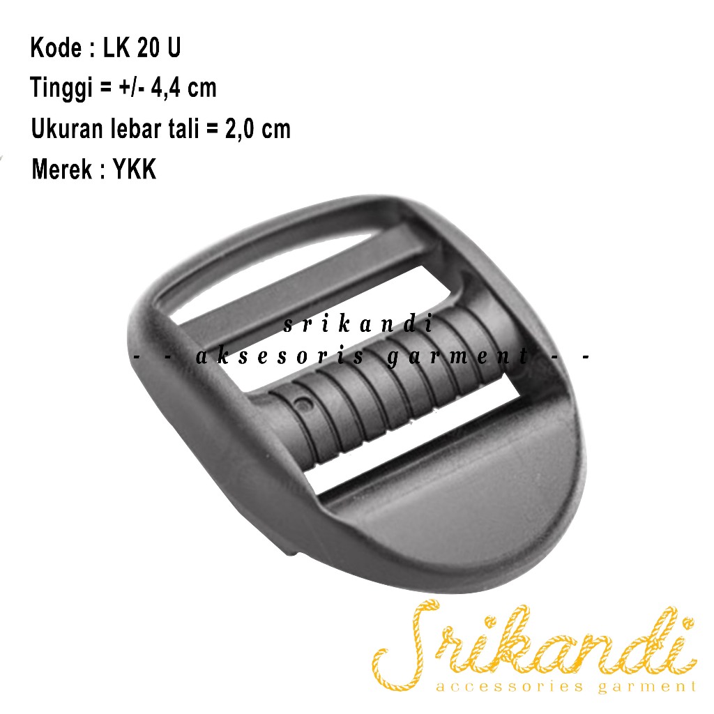 Ring tangga / ring tas plastik buckle ykk polyacetal (pom) strap adjuster (LK-U)