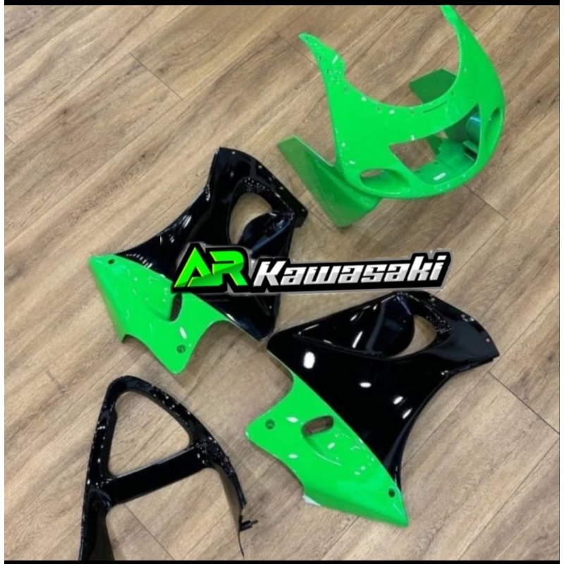 fairing atas bawah set ninja Rr old se hijau se 2011 original Kawasaki