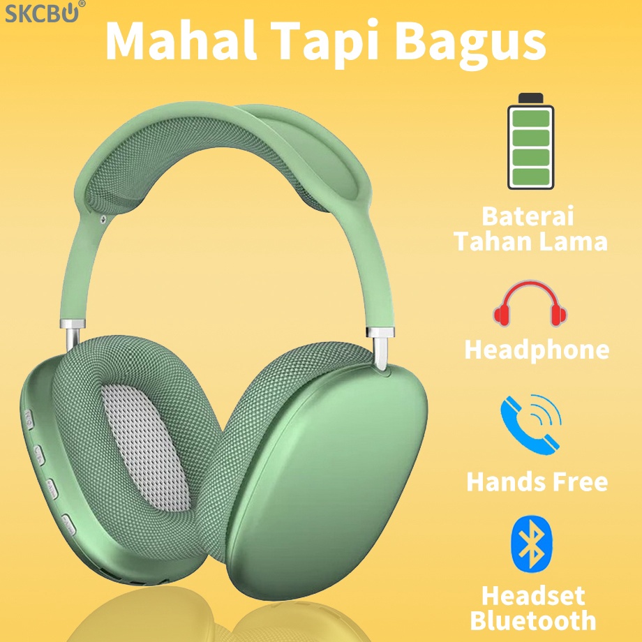 eJ SKCBO Headphone Bluetooth Wireless P9 Headset Gaming Hifi Stereo Bass Original Sound