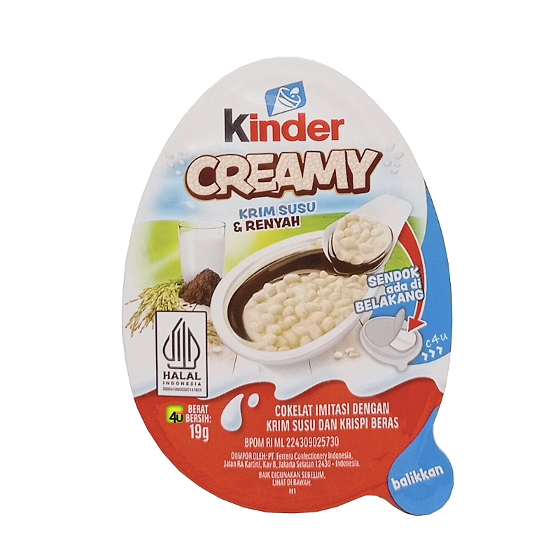 

Kinder CREAMY - Coklat Krim Susu dgn Krispi Beras - 19 gr