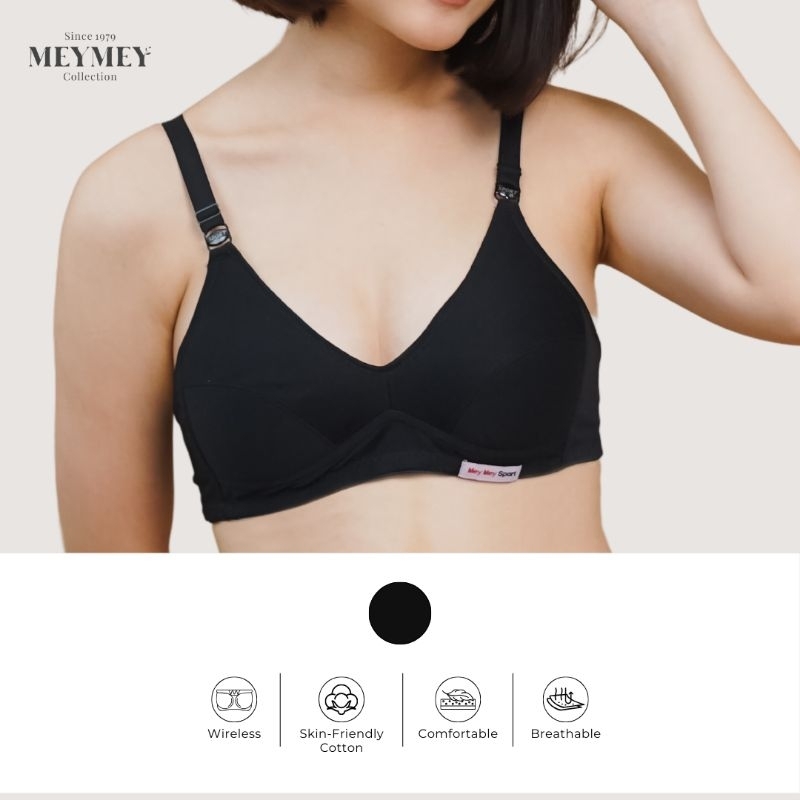 Mey Mey BH Sport  Pakaian Dalam Wanita Remaja Dewasa Warna Hitam dan Kombinasi