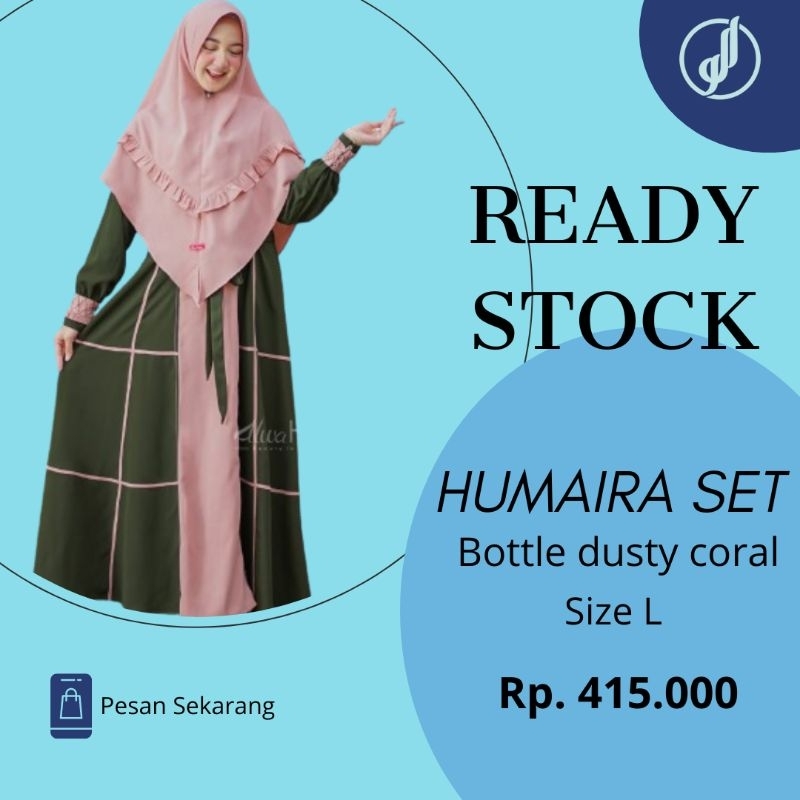 Gamis Set HUMAIRA Khimar Moon By Alwa Hijab / gamis set branded ori