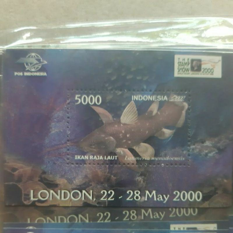 

Perangko Ikan Raja Laut London stamp Show 2000 sheet 1 prangko