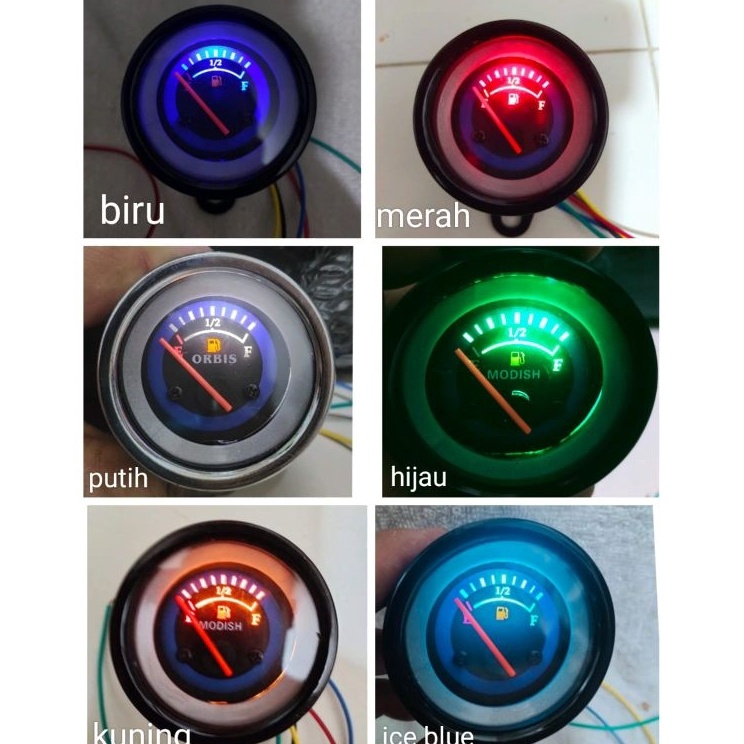 rR ampere bensin jarum amper bensin fuel meter motor mobil ampere bensin jarum lampu led ampere bens