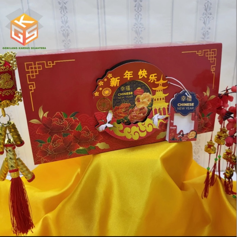 

Dus Hampers IMLEK (+Hangtag) | Box Hampers CHINESE NEW YEAR | Box Kue Kering ukuran Toples 500gr