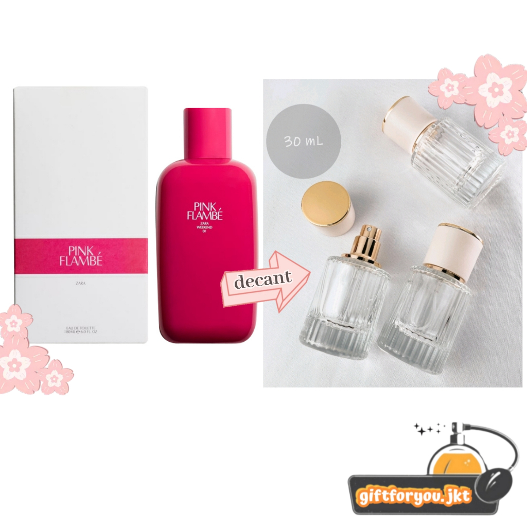 Parfum Zara Pink Flambe 10 30 90 180 ml Original Official Store Parfum Wanita EDT Woman Cewek Summer