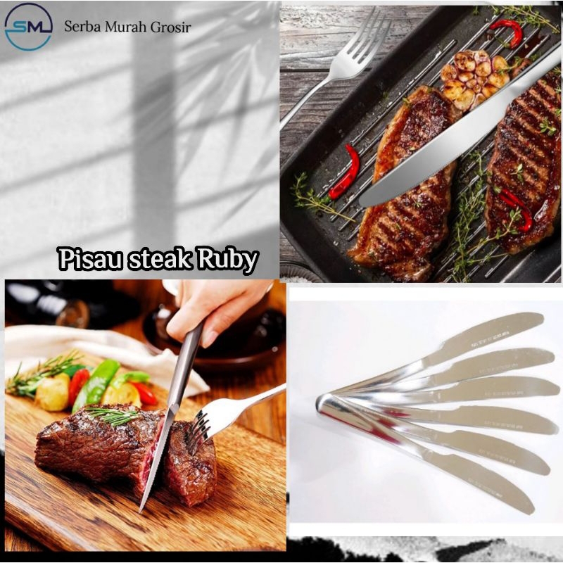 pisau makan/pisau steak stenlis/pisau steak Ruby 5861