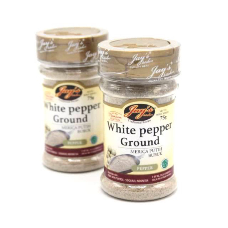 

Jay’s Kitchen White Pepper Ground 75gr - Jays Merica Putih Bubuk Halal