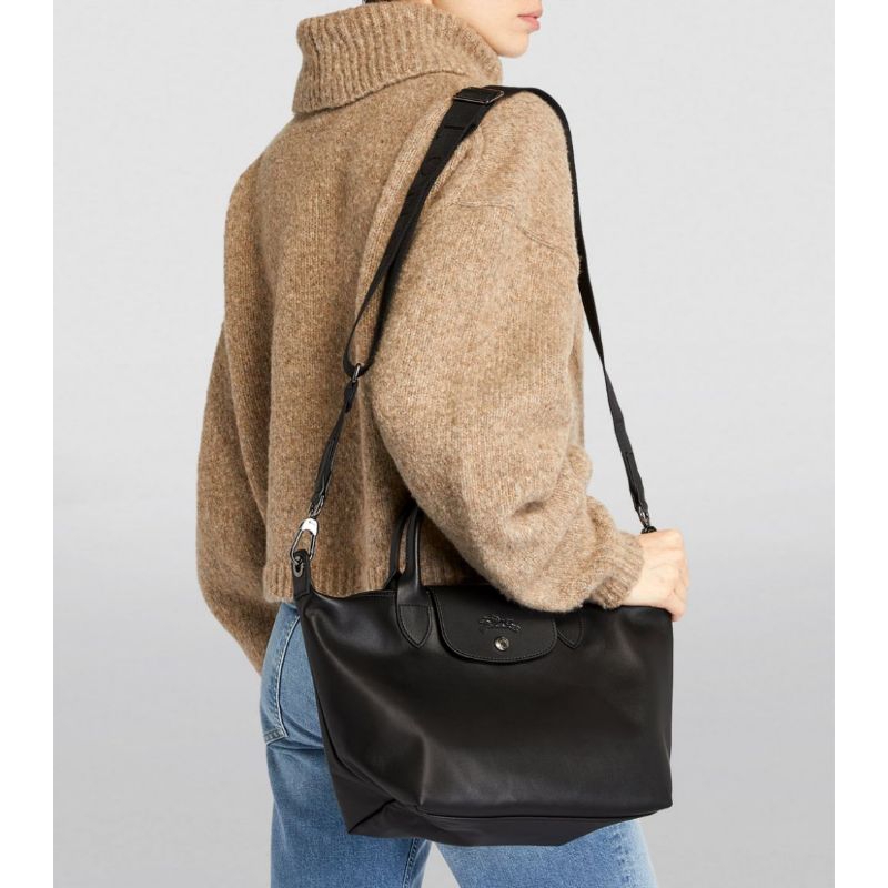 Tas Wanita Kulit Longchamp Xtra Cuir Black Large