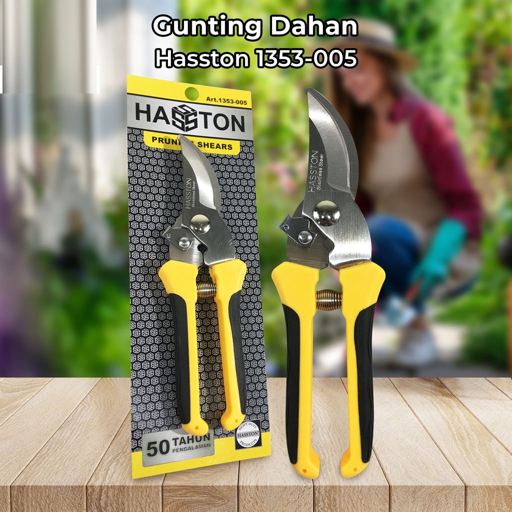 NEW HASSTON PROHEX Original Gunting Bengkok Stainless Steel Alat Potong Dahan Ranting Bunga Tanaman 