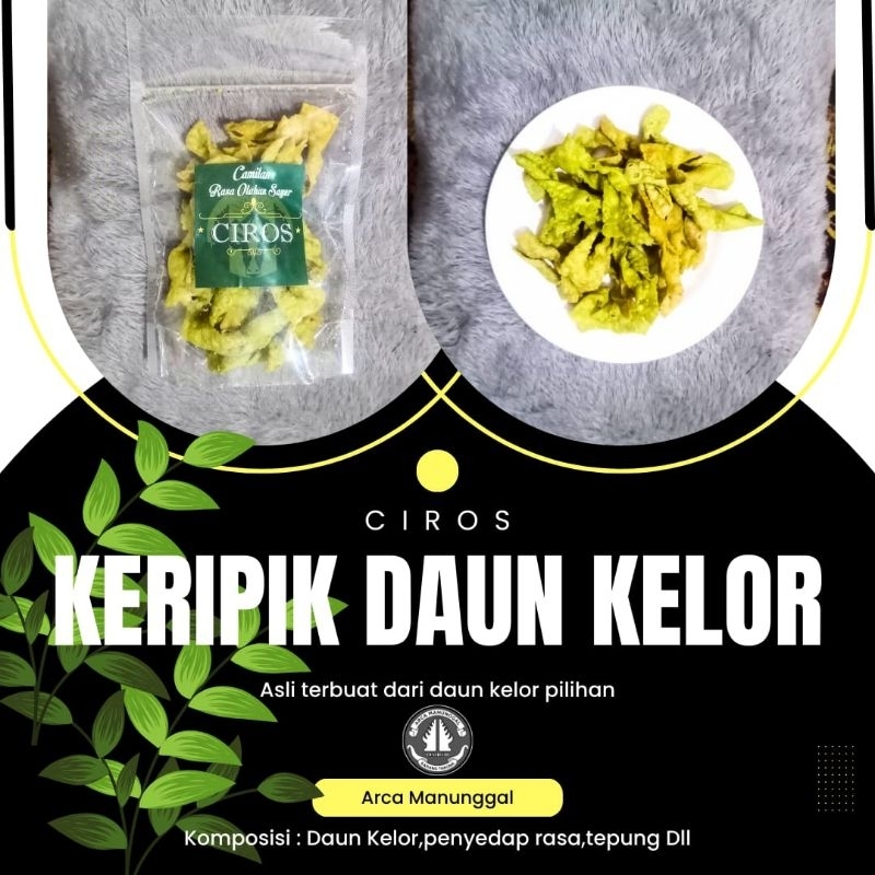 

Kripik daun kelor CIROS kemasan 250gram