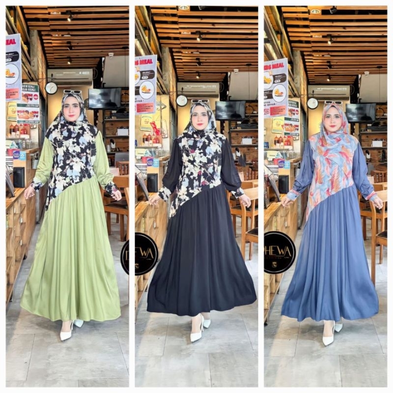 New Set Gamis kerudung Shopia by Dhewa Style